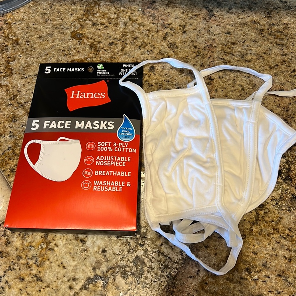 3 UNUSED cotton face masks